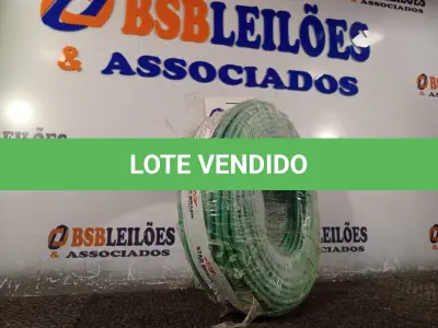 LOTE 018 - 01 ROLO DE CABO FLEXÍVEL 100M 1X10MM COR VERDE STAR BRAZIL COM SELO INMETRO. (NOVO). (NO ESTADO, NÃO SABEMOS SE FUNCIONA. LEILÃO NÃO TEM GARANTIA E NEM DEVOLUÇÃO).