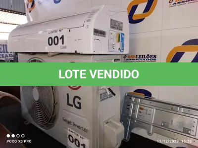 LOTE 001 - 01 – AR CONDICIONADO SPLIT LG 11500 BTUS INVERTER 220VOLTS (NO ESTADO, NÃO SABEMOS SE FUNCIONA. LEILÃO NÃO TEM GARANTIA E NEM DEVOLUÇÃO, SUJEITO A POSSÍVEIS AVARIAS VISÍVEIS/OCULTAS E/OU AUSÊNCIA DE COMPONENTES)