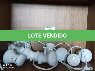 LOTE 162 - 08 CHUVEIROS ELÉTRICOS MARCAS E MODELOS DIVERSOS. (NO ESTADO) ATENÇÃO! FAZER A VISITAÇÃO ANTES DE ARREMATAR, NÃO SABEMOS SE FUNCIONA. LEILÃO NÃO TEM GARANTIA E NEM DEVOLUÇÃO, SUJEITO A POSSÍVEIS AVARIAS VISÍVEIS/OCULTAS E/OU AUSÊNCIA DE COMPONENTES.