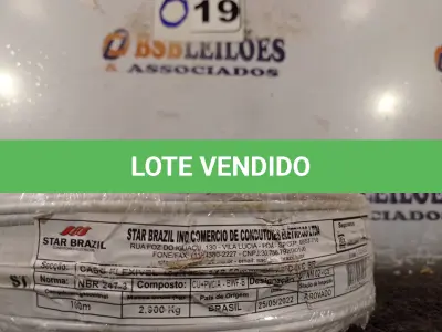 LOTE 019 - 01 ROLO DE CABO FLEXÍVEL 100M 1X2,5MM COR BRANCA STAR BRAZIL COM SELO INMETRO. (NOVO). (NO ESTADO, NÃO SABEMOS SE FUNCIONA. LEILÃO NÃO TEM GARANTIA E NEM DEVOLUÇÃO).