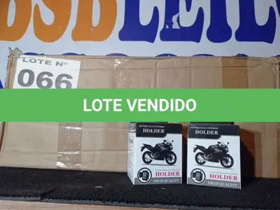 LOTE 066 - 56 – SUPORTES CELULAR PARA MOTOS(APROXIMADAMENTE) (NO ESTADO, NÃO SABEMOS SE FUNCIONA. LEILÃO NÃO TEM GARANTIA E NEM DEVOLUÇÃO, SUJEITO A POSSÍVEIS AVARIAS VISÍVEIS/OCULTAS E/OU AUSÊNCIA DE COMPONENTES)