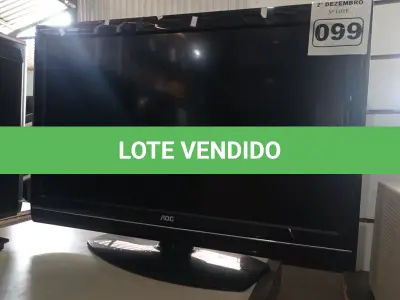 LOTE 099 - 01 TV LCD MARCA AOC 32” POL PARA RETIRADA DE PEÇAS. (NO ESTADO) ATENÇÃO! FAZER A VISITAÇÃO ANTES DE ARREMATAR, NÃO SABEMOS SE FUNCIONA. LEILÃO NÃO TEM GARANTIA E NEM DEVOLUÇÃO, SUJEITO A POSSÍVEIS AVARIAS VISÍVEIS/OCULTAS E/OU AUSÊNCIA DE COMPONENTES.