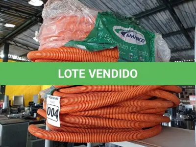 LOTE 004 - 02 ROLOS DE MANGUEIRA CORRUGADA. (NO ESTADO) ATENÇÃO! FAZER A VISITAÇÃO ANTES DE ARREMATAR, NÃO SABEMOS SE FUNCIONA. LEILÃO NÃO TEM GARANTIA E NEM DEVOLUÇÃO, SUJEITO A POSSÍVEIS AVARIAS VISÍVEIS/OCULTAS E/OU AUSÊNCIA DE COMPONENTES.