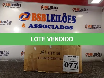 LOTE 077 - 01 LOTE COM APROXIMADAMENTE 80 LÂMPADAS DICROICA 1W 220V. (NO ESTADO) ATENÇÃO! FAZER A VISITAÇÃO ANTES DE ARREMATAR, NÃO SABEMOS SE FUNCIONA. LEILÃO NÃO TEM GARANTIA E NEM DEVOLUÇÃO, SUJEITO A POSSÍVEIS AVARIAS VISÍVEIS/OCULTAS E/OU AUSÊNCIA DE COMPONENTES.