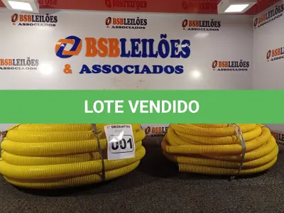 LOTE 001 - 02 ROLOS DE MANGUEIRA CORRUGADA. (NO ESTADO) ATENÇÃO! FAZER A VISITAÇÃO ANTES DE ARREMATAR, NÃO SABEMOS SE FUNCIONA. LEILÃO NÃO TEM GARANTIA E NEM DEVOLUÇÃO, SUJEITO A POSSÍVEIS AVARIAS VISÍVEIS/OCULTAS E/OU AUSÊNCIA DE COMPONENTES.