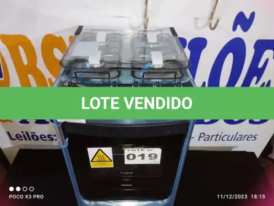 LOTE 019 - 01 - FOGÃO 4 BOCAS CONSUL ACENDIMENTO AUTOMÁTICO CF04NARUNA INOX (NO ESTADO, NÃO SABEMOS SE FUNCIONA. LEILÃO NÃO TEM GARANTIA E NEM DEVOLUÇÃO, SUJEITO A POSSÍVEIS AVARIAS VISÍVEIS/OCULTAS E/OU AUSÊNCIA DE COMPONENTES)