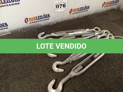 LOTE 076 - 05 ESTICADORES PARA CABO DE AÇO. (NO ESTADO) ATENÇÃO! FAZER A VISITAÇÃO ANTES DE ARREMATAR, NÃO SABEMOS SE FUNCIONA. LEILÃO NÃO TEM GARANTIA E NEM DEVOLUÇÃO, SUJEITO A POSSÍVEIS AVARIAS VISÍVEIS/OCULTAS E/OU AUSÊNCIA DE COMPONENTES.