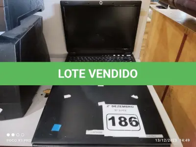 LOTE 186 - 02 NOTEBOOK’S MARCAS E MODELOS DIVERSOS PARA RETIRADA DE PEÇAS. (NO ESTADO) ATENÇÃO! FAZER A VISITAÇÃO ANTES DE ARREMATAR, NÃO SABEMOS SE FUNCIONA. LEILÃO NÃO TEM GARANTIA E NEM DEVOLUÇÃO, SUJEITO A POSSÍVEIS AVARIAS VISÍVEIS/OCULTAS E/OU AUSÊNCIA DE COMPONENTES.