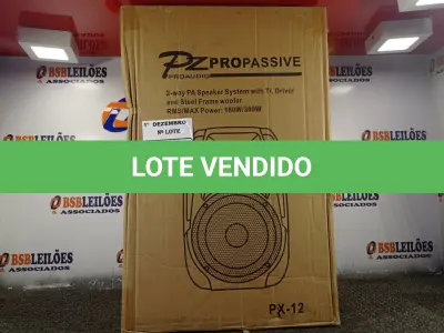 LOTE 280 - 01 CAIXA DE SOM PASSIVA PRO ÁUDIO PX-12.(NOVA) (NO ESTADO) ATENÇÃO! FAZER A VISITAÇÃO ANTES DE ARREMATAR, NÃO SABEMOS SE FUNCIONA. LEILÃO NÃO TEM GARANTIA E NEM DEVOLUÇÃO, SUJEITO A POSSÍVEIS AVARIAS VISÍVEIS/OCULTAS E/OU AUSÊNCIA DE COMPONENTES.