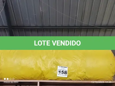 LOTE 158 - 01 ROLO DE LÃ DE VIDRO. (NO ESTADO) ATENÇÃO! FAZER A VISITAÇÃO ANTES DE ARREMATAR, NÃO SABEMOS SE FUNCIONA. LEILÃO NÃO TEM GARANTIA E NEM DEVOLUÇÃO, SUJEITO A POSSÍVEIS AVARIAS VISÍVEIS/OCULTAS E/OU AUSÊNCIA DE COMPONENTES.