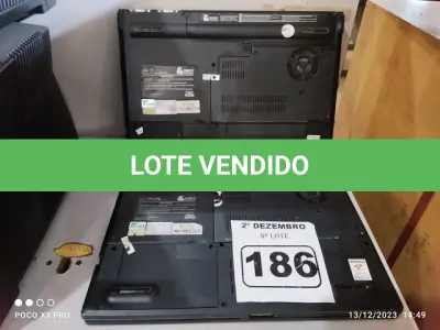 LOTE 186 - 02 NOTEBOOK’S MARCAS E MODELOS DIVERSOS PARA RETIRADA DE PEÇAS. (NO ESTADO) ATENÇÃO! FAZER A VISITAÇÃO ANTES DE ARREMATAR, NÃO SABEMOS SE FUNCIONA. LEILÃO NÃO TEM GARANTIA E NEM DEVOLUÇÃO, SUJEITO A POSSÍVEIS AVARIAS VISÍVEIS/OCULTAS E/OU AUSÊNCIA DE COMPONENTES.