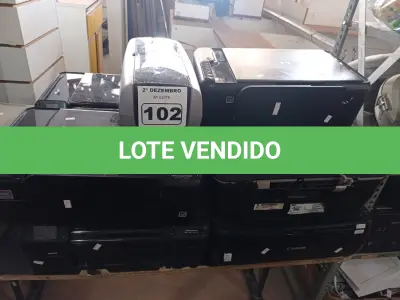 LOTE 102 - 10 IMPRESSORAS MARCAS E MODELOS DIVERSOS. (NO ESTADO) ATENÇÃO! FAZER A VISITAÇÃO ANTES DE ARREMATAR, NÃO SABEMOS SE FUNCIONA. LEILÃO NÃO TEM GARANTIA E NEM DEVOLUÇÃO, SUJEITO A POSSÍVEIS AVARIAS VISÍVEIS/OCULTAS E/OU AUSÊNCIA DE COMPONENTES.