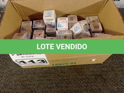 LOTE 113 - 01 LOTE COM APROXIMADAMENTE 80 LÂMPADAS DICROICA 1W 220V. (NO ESTADO) ATENÇÃO! FAZER A VISITAÇÃO ANTES DE ARREMATAR, NÃO SABEMOS SE FUNCIONA. LEILÃO NÃO TEM GARANTIA E NEM DEVOLUÇÃO, SUJEITO A POSSÍVEIS AVARIAS VISÍVEIS/OCULTAS E/OU AUSÊNCIA DE COMPONENTES.