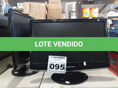 LOTE 095 - 06 MONITORES MARCAS E MODELOS DIVERSOS. (NO ESTADO) ATENÇÃO! FAZER A VISITAÇÃO ANTES DE ARREMATAR, NÃO SABEMOS SE FUNCIONA. LEILÃO NÃO TEM GARANTIA E NEM DEVOLUÇÃO, SUJEITO A POSSÍVEIS AVARIAS VISÍVEIS/OCULTAS E/OU AUSÊNCIA DE COMPONENTES.