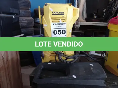 LOTE 050 - 01 LAVADORA DE ALTA PRESSÃO MARCA KARCHER MODELO K2 220V. (NO ESTADO) ATENÇÃO! FAZER A VISITAÇÃO ANTES DE ARREMATAR, NÃO SABEMOS SE FUNCIONA. LEILÃO NÃO TEM GARANTIA E NEM DEVOLUÇÃO, SUJEITO A POSSÍVEIS AVARIAS VISÍVEIS/OCULTAS E/OU AUSÊNCIA DE COMPONENTES.
