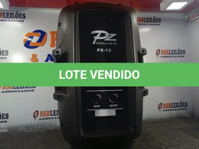 LOTE 280 - 01 CAIXA DE SOM PASSIVA PRO ÁUDIO PX-12.(NOVA) (NO ESTADO) ATENÇÃO! FAZER A VISITAÇÃO ANTES DE ARREMATAR, NÃO SABEMOS SE FUNCIONA. LEILÃO NÃO TEM GARANTIA E NEM DEVOLUÇÃO, SUJEITO A POSSÍVEIS AVARIAS VISÍVEIS/OCULTAS E/OU AUSÊNCIA DE COMPONENTES.
