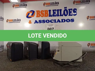 LOTE 007 - 01 IMPRESSORA DE CHEQUES E 03 LEITORES DE CÓDIGO DE BARRAS MARCAS E MODELOS DIVERSOS. (NO ESTADO) ATENÇÃO! FAZER A VISITAÇÃO ANTES DE ARREMATAR, NÃO SABEMOS SE FUNCIONA. LEILÃO NÃO TEM GARANTIA E NEM DEVOLUÇÃO, SUJEITO A POSSÍVEIS AVARIAS VISÍVEIS/OCULTAS E/OU AUSÊNCIA DE COMPONENTES.