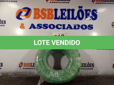 LOTE 018 - 01 ROLO DE CABO FLEXÍVEL 100M 1X10MM COR VERDE STAR BRAZIL COM SELO INMETRO. (NOVO). (NO ESTADO, NÃO SABEMOS SE FUNCIONA. LEILÃO NÃO TEM GARANTIA E NEM DEVOLUÇÃO).