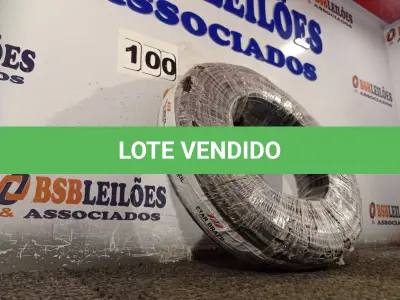 LOTE 100 - 01 ROLO DE CABO FLEXÍVEL 100M 1X10MM COR PRETA STAR BRAZIL COM SELO INMETRO. (NOVO). (NO ESTADO, NÃO SABEMOS SE FUNCIONA. LEILÃO NÃO TEM GARANTIA E NEM DEVOLUÇÃO).
