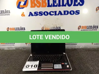 LOTE 010 - 01 NOTEBOOK MARCA HP. (NO ESTADO) ATENÇÃO! FAZER A VISITAÇÃO ANTES DE ARREMATAR, NÃO SABEMOS SE FUNCIONA. LEILÃO NÃO TEM GARANTIA E NEM DEVOLUÇÃO, SUJEITO A POSSÍVEIS AVARIAS VISÍVEIS/OCULTAS E/OU AUSÊNCIA DE COMPONENTES.