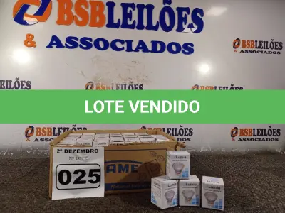 LOTE 025 - 01 LOTE COM APROXIMADAMENTE 80 LÂMPADAS DICROICA 1W 220V. (NO ESTADO) ATENÇÃO! FAZER A VISITAÇÃO ANTES DE ARREMATAR, NÃO SABEMOS SE FUNCIONA. LEILÃO NÃO TEM GARANTIA E NEM DEVOLUÇÃO, SUJEITO A POSSÍVEIS AVARIAS VISÍVEIS/OCULTAS E/OU AUSÊNCIA DE COMPONENTES.