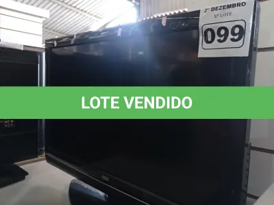 LOTE 099 - 01 TV LCD MARCA AOC 32” POL PARA RETIRADA DE PEÇAS. (NO ESTADO) ATENÇÃO! FAZER A VISITAÇÃO ANTES DE ARREMATAR, NÃO SABEMOS SE FUNCIONA. LEILÃO NÃO TEM GARANTIA E NEM DEVOLUÇÃO, SUJEITO A POSSÍVEIS AVARIAS VISÍVEIS/OCULTAS E/OU AUSÊNCIA DE COMPONENTES.