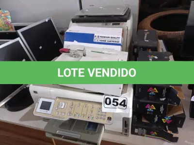 LOTE 054 - 02 NOTEBOOK’S, 02 IMPRESSORAS, 01 PLASTIFICADORA E VÁRIOS TONNER MARCAS E MODELOS DIVERSOS. (NO ESTADO) ATENÇÃO! FAZER A VISITAÇÃO ANTES DE ARREMATAR, NÃO SABEMOS SE FUNCIONA. LEILÃO NÃO TEM GARANTIA E NEM DEVOLUÇÃO, SUJEITO A POSSÍVEIS AVARIAS VISÍVEIS/OCULTAS E/OU AUSÊNCIA DE COMPONENTES.