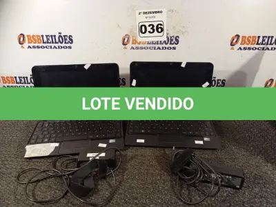 LOTE 036 - 02 NETBOOK’S MARCAS HP COM FONTE. (NO ESTADO) ATENÇÃO! FAZER A VISITAÇÃO ANTES DE ARREMATAR, NÃO SABEMOS SE FUNCIONA. LEILÃO NÃO TEM GARANTIA E NEM DEVOLUÇÃO, SUJEITO A POSSÍVEIS AVARIAS VISÍVEIS/OCULTAS E/OU AUSÊNCIA DE COMPONENTES.