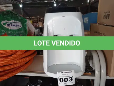 LOTE 003 - 01 PURIFICADOR DE ÁGUA REFRIGERAÇÃO ELETRÔNICA. (NO ESTADO) ATENÇÃO! FAZER A VISITAÇÃO ANTES DE ARREMATAR, NÃO SABEMOS SE FUNCIONA. LEILÃO NÃO TEM GARANTIA E NEM DEVOLUÇÃO, SUJEITO A POSSÍVEIS AVARIAS VISÍVEIS/OCULTAS E/OU AUSÊNCIA DE COMPONENTES.