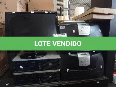 LOTE 045 - 02 IMPRESSORAS LEXMARK E342N, 02 CPU’S, 02 MONITORES E 02 TECLADOS. (NO ESTADO) ATENÇÃO! FAZER A VISITAÇÃO ANTES DE ARREMATAR, NÃO SABEMOS SE FUNCIONA. LEILÃO NÃO TEM GARANTIA E NEM DEVOLUÇÃO, SUJEITO A POSSÍVEIS AVARIAS VISÍVEIS/OCULTAS E/OU AUSÊNCIA DE COMPONENTES.