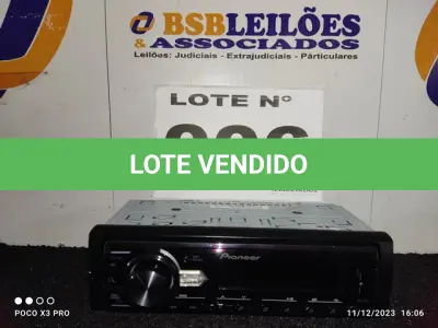 LOTE 006 - 01 - SOM AUTOMOTIVO PIONEER (NO ESTADO, NÃO SABEMOS SE FUNCIONA. LEILÃO NÃO TEM GARANTIA E NEM DEVOLUÇÃO, SUJEITO A POSSÍVEIS AVARIAS VISÍVEIS/OCULTAS E/OU AUSÊNCIA DE COMPONENTES)