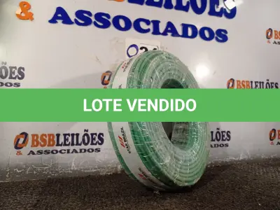 LOTE 024 - 01 ROLO DE CABO FLEXÍVEL 100M 1X10MM COR VERDE STAR BRAZIL COM SELO INMETRO. (NOVO). (NO ESTADO, NÃO SABEMOS SE FUNCIONA. LEILÃO NÃO TEM GARANTIA E NEM DEVOLUÇÃO).
