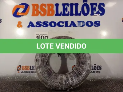 LOTE 100 - 01 ROLO DE CABO FLEXÍVEL 100M 1X10MM COR PRETA STAR BRAZIL COM SELO INMETRO. (NOVO). (NO ESTADO, NÃO SABEMOS SE FUNCIONA. LEILÃO NÃO TEM GARANTIA E NEM DEVOLUÇÃO).