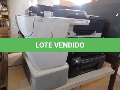 LOTE 385 - 10 IMPRESSORAS MARCAS E MODELOS DIVERSOS PARA RETIRADA DE PEÇAS. (NO ESTADO) ATENÇÃO! FAZER A VISITAÇÃO ANTES DE ARREMATAR, NÃO SABEMOS SE FUNCIONA. LEILÃO NÃO TEM GARANTIA E NEM DEVOLUÇÃO, SUJEITO A POSSÍVEIS AVARIAS VISÍVEIS/OCULTAS E/OU AUSÊNCIA DE COMPONENTES.