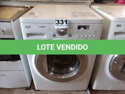 LOTE 331 - 01 LAVA SECA MARCA LG 8.5KG 220V. (NO ESTADO) ATENÇÃO! FAZER A VISITAÇÃO ANTES DE ARREMATAR, NÃO SABEMOS SE FUNCIONA. LEILÃO NÃO TEM GARANTIA E NEM DEVOLUÇÃO, SUJEITO A POSSÍVEIS AVARIAS VISÍVEIS/OCULTAS E/OU AUSÊNCIA DE COMPONENTES.