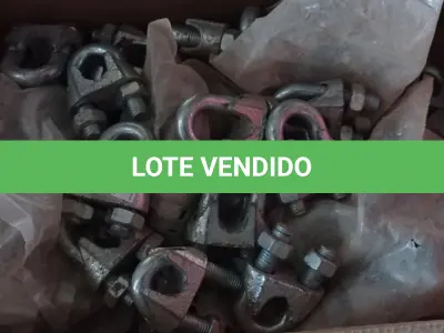 LOTE 304 - 01 LOTE COM VÁRIOS CLIPS PARA CABO DE AÇO 3/8”. (NO ESTADO) ATENÇÃO! FAZER A VISITAÇÃO ANTES DE ARREMATAR, NÃO SABEMOS SE FUNCIONA. LEILÃO NÃO TEM GARANTIA E NEM DEVOLUÇÃO, SUJEITO A POSSÍVEIS AVARIAS VISÍVEIS/OCULTAS E/OU AUSÊNCIA DE COMPONENTES.