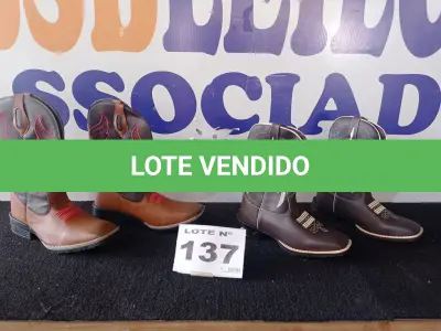LOTE 137 - 02 - BOTA COUNTRY (NO ESTADO, NÃO SABEMOS SE FUNCIONA. LEILÃO NÃO TEM GARANTIA E NEM DEVOLUÇÃO, SUJEITO A POSSÍVEIS AVARIAS VISÍVEIS/OCULTAS E/OU AUSÊNCIA DE COMPONENTES)