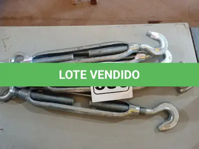 LOTE 380 - 05 ESTICADORES PARA CABO DE AÇO. (NO ESTADO) ATENÇÃO! FAZER A VISITAÇÃO ANTES DE ARREMATAR, NÃO SABEMOS SE FUNCIONA. LEILÃO NÃO TEM GARANTIA E NEM DEVOLUÇÃO, SUJEITO A POSSÍVEIS AVARIAS VISÍVEIS/OCULTAS E/OU AUSÊNCIA DE COMPONENTES.