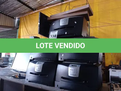 LOTE 338 - 05 IMPRESSORAS LEXMARK E342N, 02 TECLADOS PARA PC E 03 MONITORES MARCAS E MODELOS DIVERSOS. (NO ESTADO) ATENÇÃO! FAZER A VISITAÇÃO ANTES DE ARREMATAR, NÃO SABEMOS SE FUNCIONA. LEILÃO NÃO TEM GARANTIA E NEM DEVOLUÇÃO, SUJEITO A POSSÍVEIS AVARIAS VISÍVEIS/OCULTAS E/OU AUSÊNCIA DE COMPONENTES.