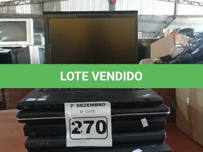 LOTE 270 - 07 NOTEBOOK’S MARCAS E MODELOS DIVERSOS PARA RETIRADA DE PEÇAS. (NO ESTADO) ATENÇÃO! FAZER A VISITAÇÃO ANTES DE ARREMATAR, NÃO SABEMOS SE FUNCIONA. LEILÃO NÃO TEM GARANTIA E NEM DEVOLUÇÃO, SUJEITO A POSSÍVEIS AVARIAS VISÍVEIS/OCULTAS E/OU AUSÊNCIA DE COMPONENTES.