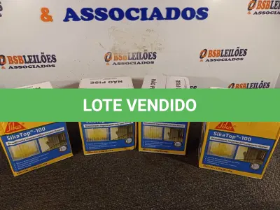 LOTE 244 - 04 CAIXAS DE SIKA TOP-100, REVESTIMENTO IMPERMEABILIZANTE SEMI-FLEXIVEL 4KG. (NO ESTADO) ATENÇÃO! FAZER A VISITAÇÃO ANTES DE ARREMATAR, NÃO SABEMOS SE FUNCIONA. LEILÃO NÃO TEM GARANTIA E NEM DEVOLUÇÃO, SUJEITO A POSSÍVEIS AVARIAS VISÍVEIS/OCULTAS E/OU AUSÊNCIA DE COMPONENTES.