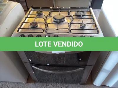 LOTE 326 - 01 FOGÃO A GÁS 05 BOCAS INCOMPLETO. (NO ESTADO) ATENÇÃO! FAZER A VISITAÇÃO ANTES DE ARREMATAR, NÃO SABEMOS SE FUNCIONA. LEILÃO NÃO TEM GARANTIA E NEM DEVOLUÇÃO, SUJEITO A POSSÍVEIS AVARIAS VISÍVEIS/OCULTAS E/OU AUSÊNCIA DE COMPONENTES.