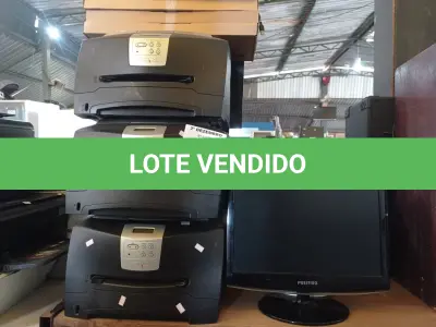 LOTE 384 - 05 IMPRESSORAS LEXMARK E342N, 05 TECLADOS PARA PC E 05 MONITORES MARCAS E MODELOS DIVERSOS. (NO ESTADO) ATENÇÃO! FAZER A VISITAÇÃO ANTES DE ARREMATAR, NÃO SABEMOS SE FUNCIONA. LEILÃO NÃO TEM GARANTIA E NEM DEVOLUÇÃO, SUJEITO A POSSÍVEIS AVARIAS VISÍVEIS/OCULTAS E/OU AUSÊNCIA DE COMPONENTES.