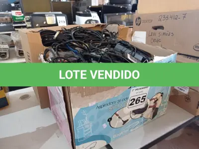 LOTE 265 - 01 LOTE COM GRANDE QUANTIDADE DE FONTES E CABOS DE FORÇA DIVERSOS. (NO ESTADO) ATENÇÃO! FAZER A VISITAÇÃO ANTES DE ARREMATAR, NÃO SABEMOS SE FUNCIONA. LEILÃO NÃO TEM GARANTIA E NEM DEVOLUÇÃO, SUJEITO A POSSÍVEIS AVARIAS VISÍVEIS/OCULTAS E/OU AUSÊNCIA DE COMPONENTES.