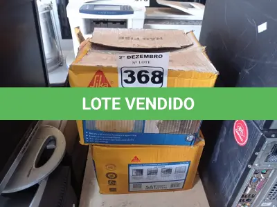 LOTE 368 - 02 CAIXAS DE SIKA TOP-100, REVESTIMENTO IMPERMEABILIZANTE SEMI-FLEXIVEL 18KG. (NO ESTADO) ATENÇÃO! FAZER A VISITAÇÃO ANTES DE ARREMATAR, NÃO SABEMOS SE FUNCIONA. LEILÃO NÃO TEM GARANTIA E NEM DEVOLUÇÃO, SUJEITO A POSSÍVEIS AVARIAS VISÍVEIS/OCULTAS E/OU AUSÊNCIA DE COMPONENTES.