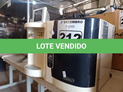 LOTE 212 - 01 PURIFICADOR DE ÁGUA REFRIGERADO MARCA EUROPA 220V. (NO ESTADO) ATENÇÃO! FAZER A VISITAÇÃO ANTES DE ARREMATAR, NÃO SABEMOS SE FUNCIONA. LEILÃO NÃO TEM GARANTIA E NEM DEVOLUÇÃO, SUJEITO A POSSÍVEIS AVARIAS VISÍVEIS/OCULTAS E/OU AUSÊNCIA DE COMPONENTES.