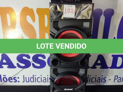 LOTE 102 - 01 - CAIXA AMPLIFICADA AMVOX ACA 1002 TROVÃONO ESTADO, NÃO SABEMOS SE FUNCIONA. LEILÃO NÃO TEM GARANTIA E NEM DEVOLUÇÃO, SUJEITO A POSSÍVEIS AVARIAS VISÍVEIS/OCULTAS E/OU AUSÊNCIA DE COMPONENTES)