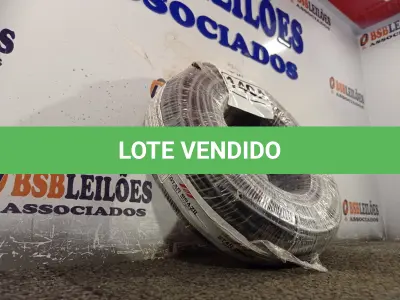 LOTE 140 - 01 ROLO DE CABO FLEXÍVEL 100M 1X10MM NA COR PRETA (NOVO). (NO ESTADO) ATENÇÃO! FAZER A VISITAÇÃO ANTES DE ARREMATAR, NÃO SABEMOS SE FUNCIONA. LEILÃO NÃO TEM GARANTIA E NEM DEVOLUÇÃO, SUJEITO A POSSÍVEIS AVARIAS VISÍVEIS/OCULTAS E/OU AUSÊNCIA DE COMPONENTES.