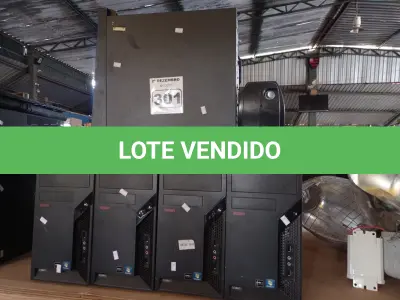 LOTE 301 - 05 CPU’S MARCAS LENOVO E 01 ESTABILIZADOR. (NO ESTADO) ATENÇÃO! FAZER A VISITAÇÃO ANTES DE ARREMATAR, NÃO SABEMOS SE FUNCIONA. LEILÃO NÃO TEM GARANTIA E NEM DEVOLUÇÃO, SUJEITO A POSSÍVEIS AVARIAS VISÍVEIS/OCULTAS E/OU AUSÊNCIA DE COMPONENTES.
