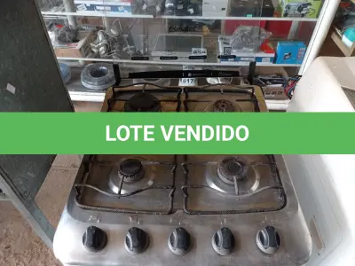 LOTE 349 - 01 FOGÃO A GÁS 04 BOCAS COM AVARIAS. (NO ESTADO) ATENÇÃO! FAZER A VISITAÇÃO ANTES DE ARREMATAR, NÃO SABEMOS SE FUNCIONA. LEILÃO NÃO TEM GARANTIA E NEM DEVOLUÇÃO, SUJEITO A POSSÍVEIS AVARIAS VISÍVEIS/OCULTAS E/OU AUSÊNCIA DE COMPONENTES.